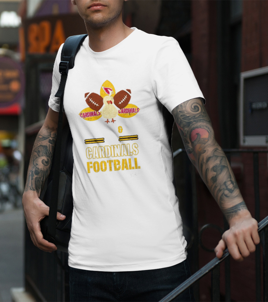 Arizona Cardinals Turkey Pie Football Thanksgiving T-Shirt