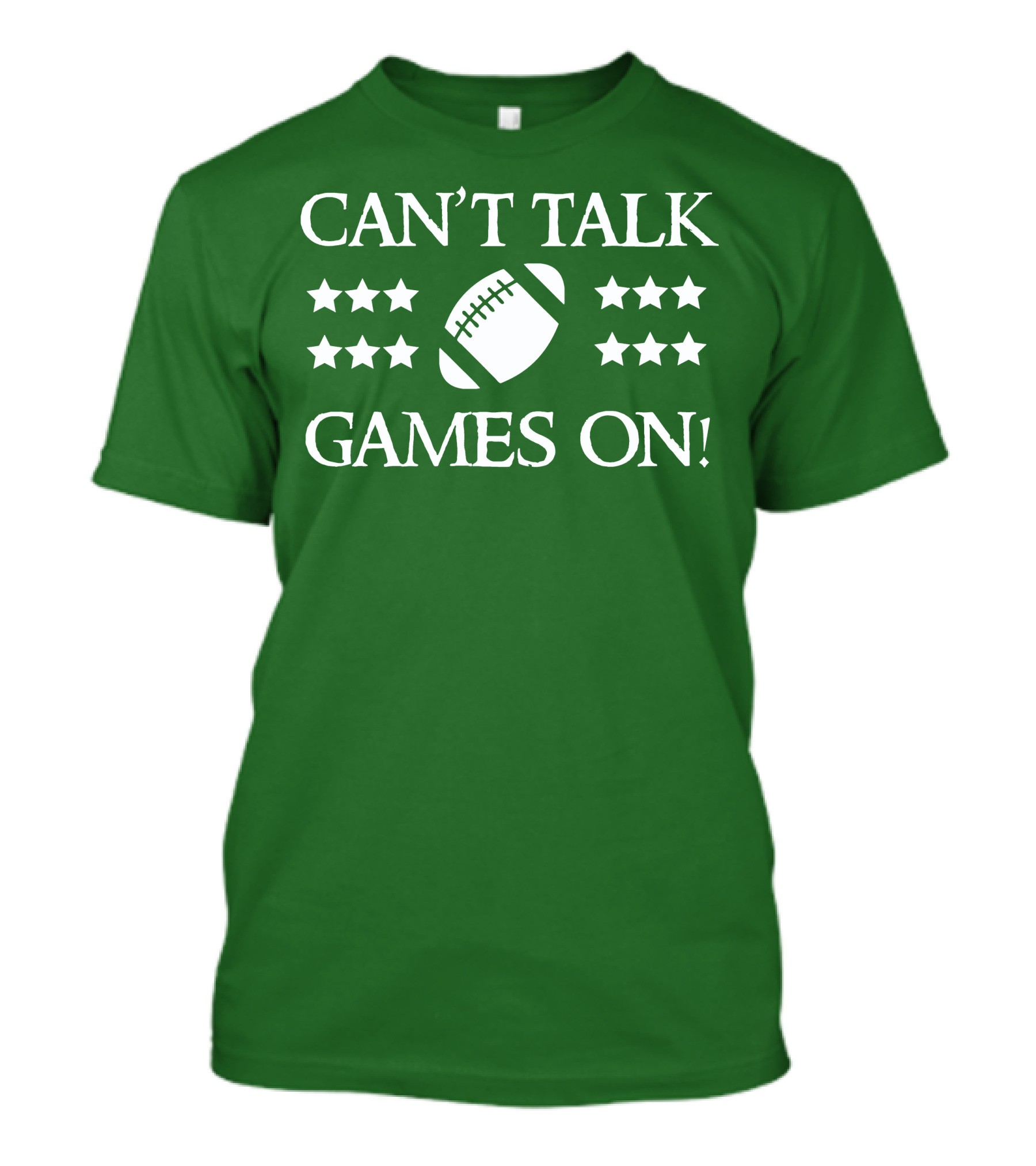 Can't Talk Games On Football Theme With Stars T-Shirt