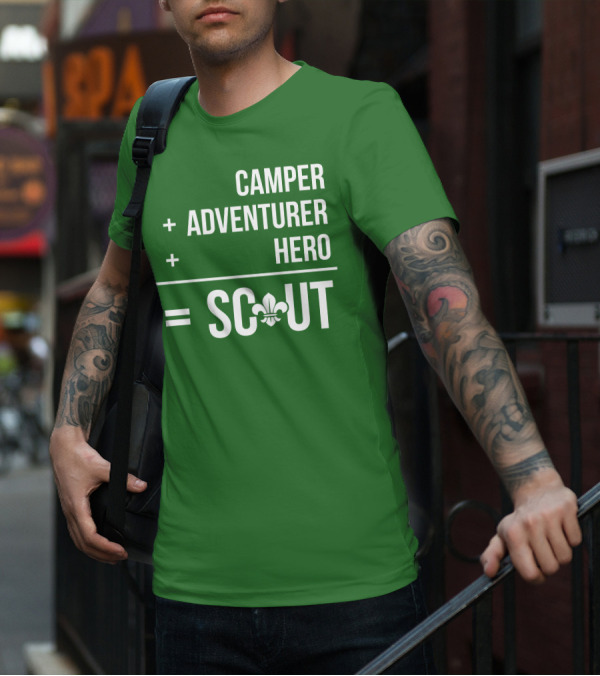 Camper Adventurer Hero Scout Fleur-de-Lis T-Shirt