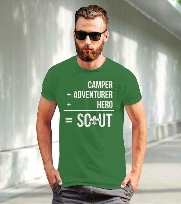 Camper Adventurer Hero Scout Fleur-de-Lis T-Shirt