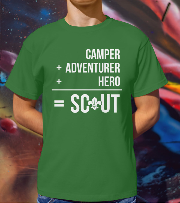 Camper Adventurer Hero Scout Fleur-de-Lis T-Shirt