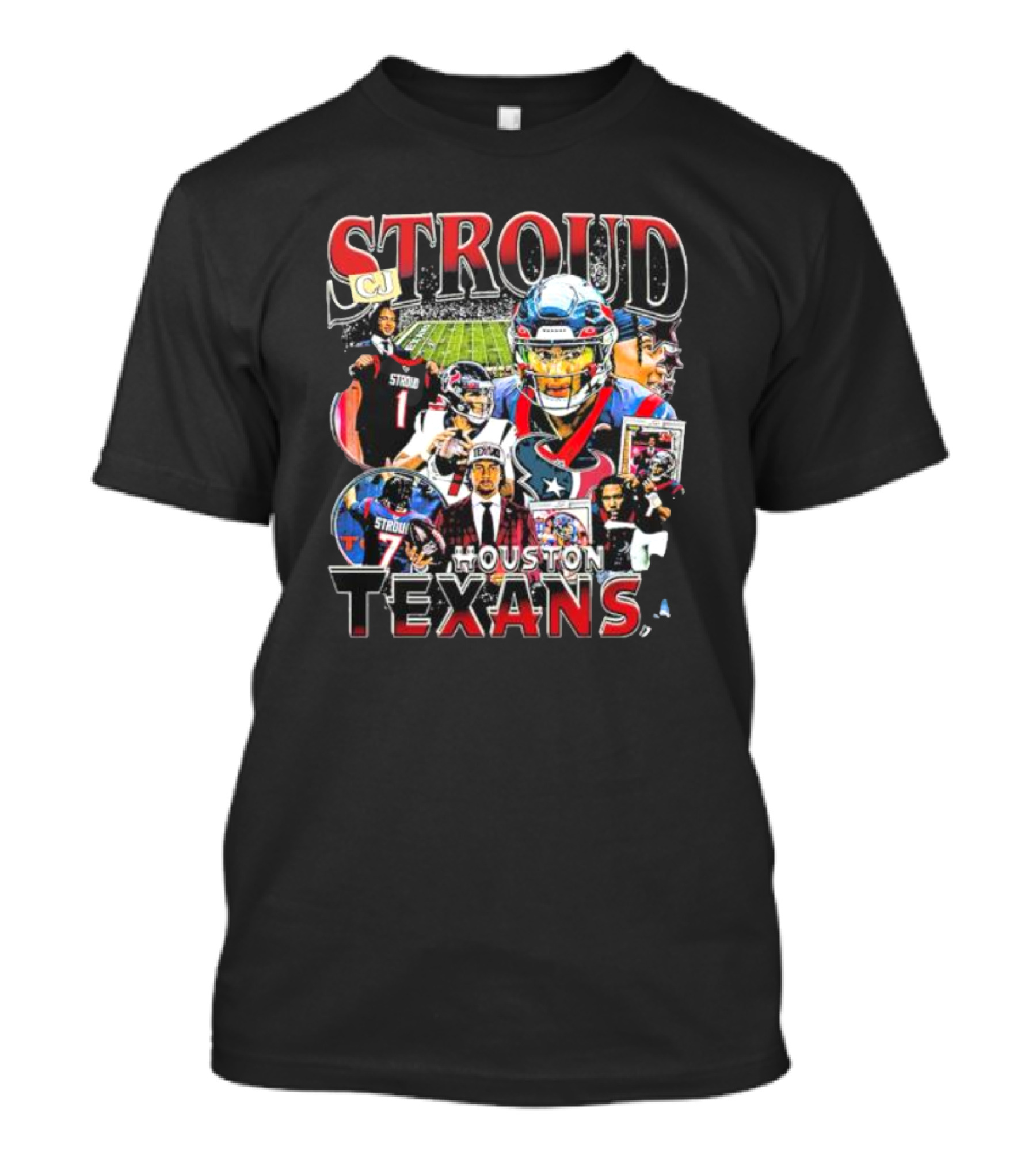 CJ Stroud Houston Texans Vintage Style Bootleg T-Shirt