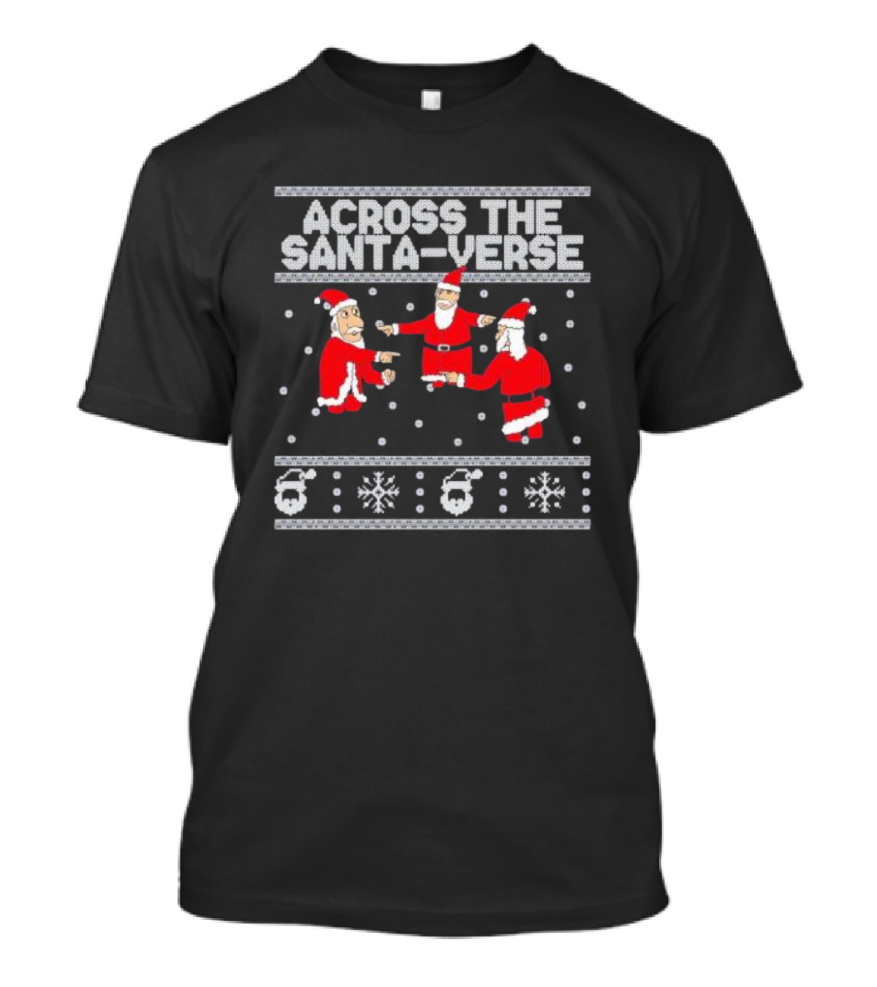 Across The Santa-verse Santa Claus Meme Icons T-Shirt
