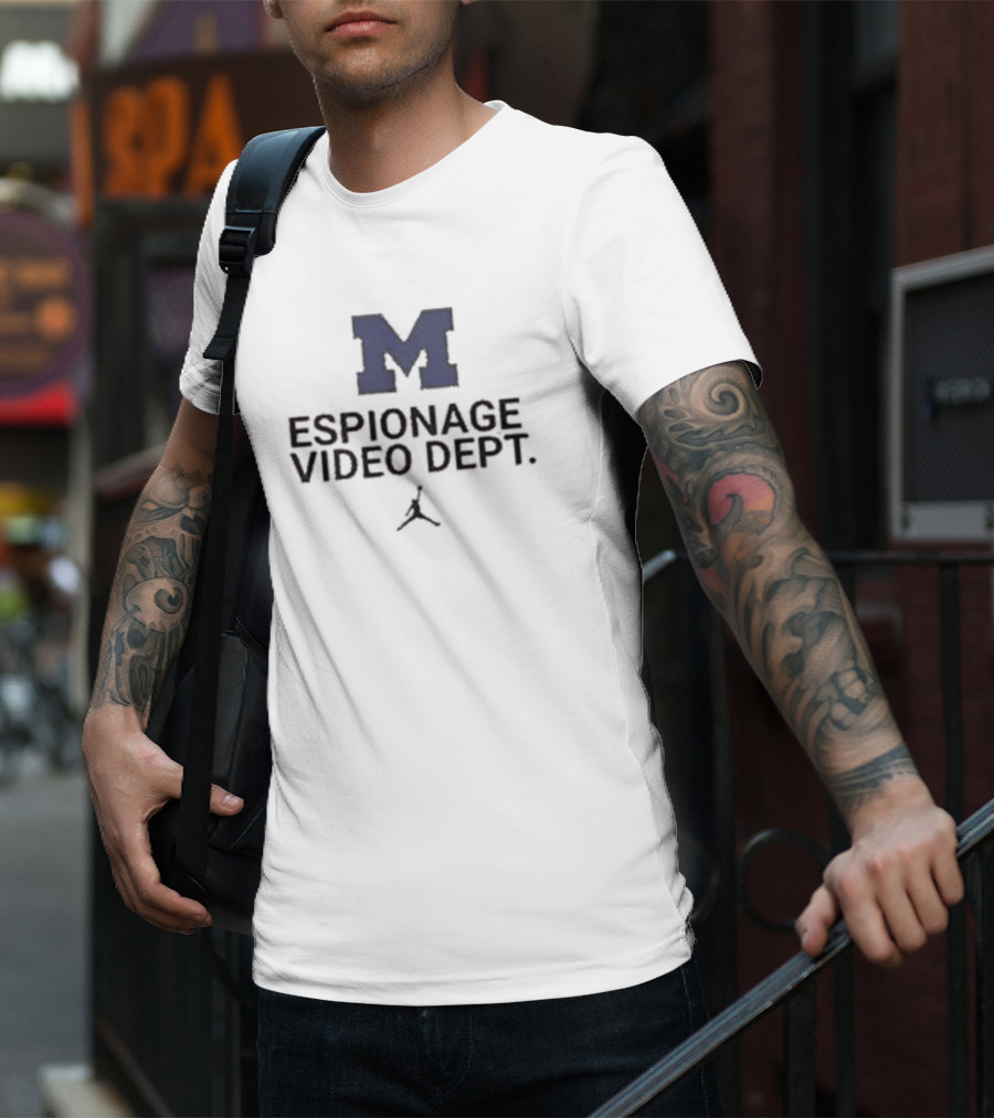 M Michigan Espionage Video Dept Jumpman T-Shirt