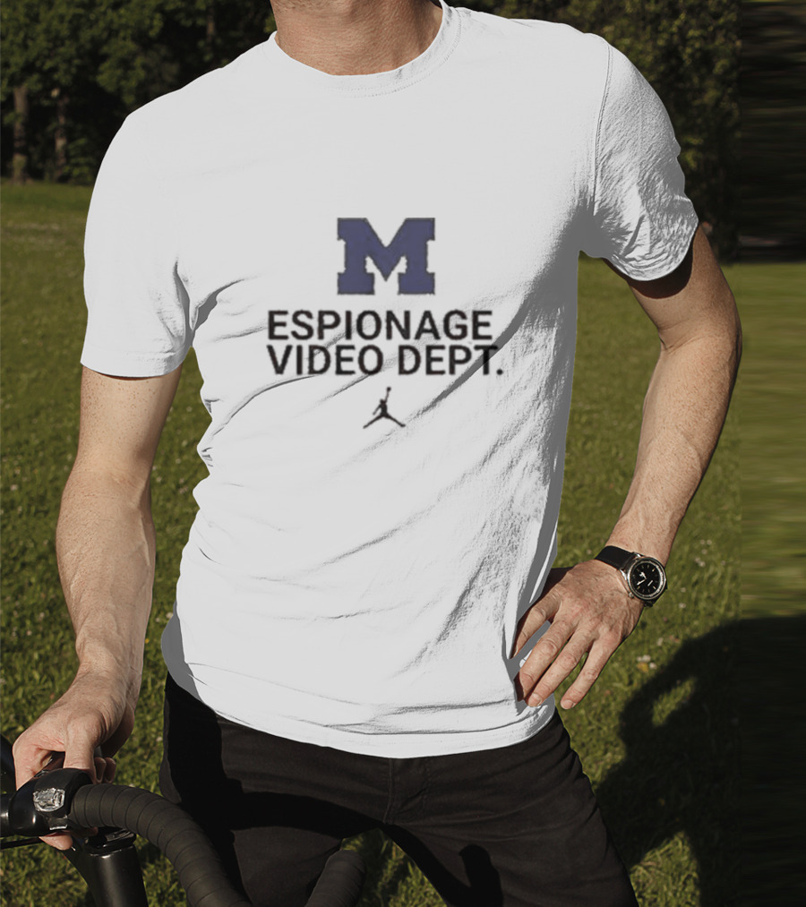 M Michigan Espionage Video Dept Jumpman T-Shirt