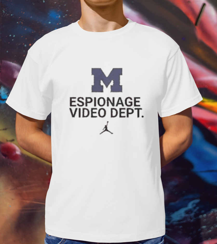 M Michigan Espionage Video Dept Jumpman T-Shirt
