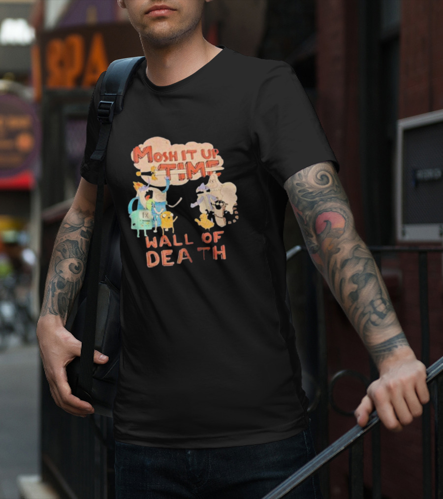 Adventure Mosh It Up Time Wall Of Death Cartoon Characters T-Shirt