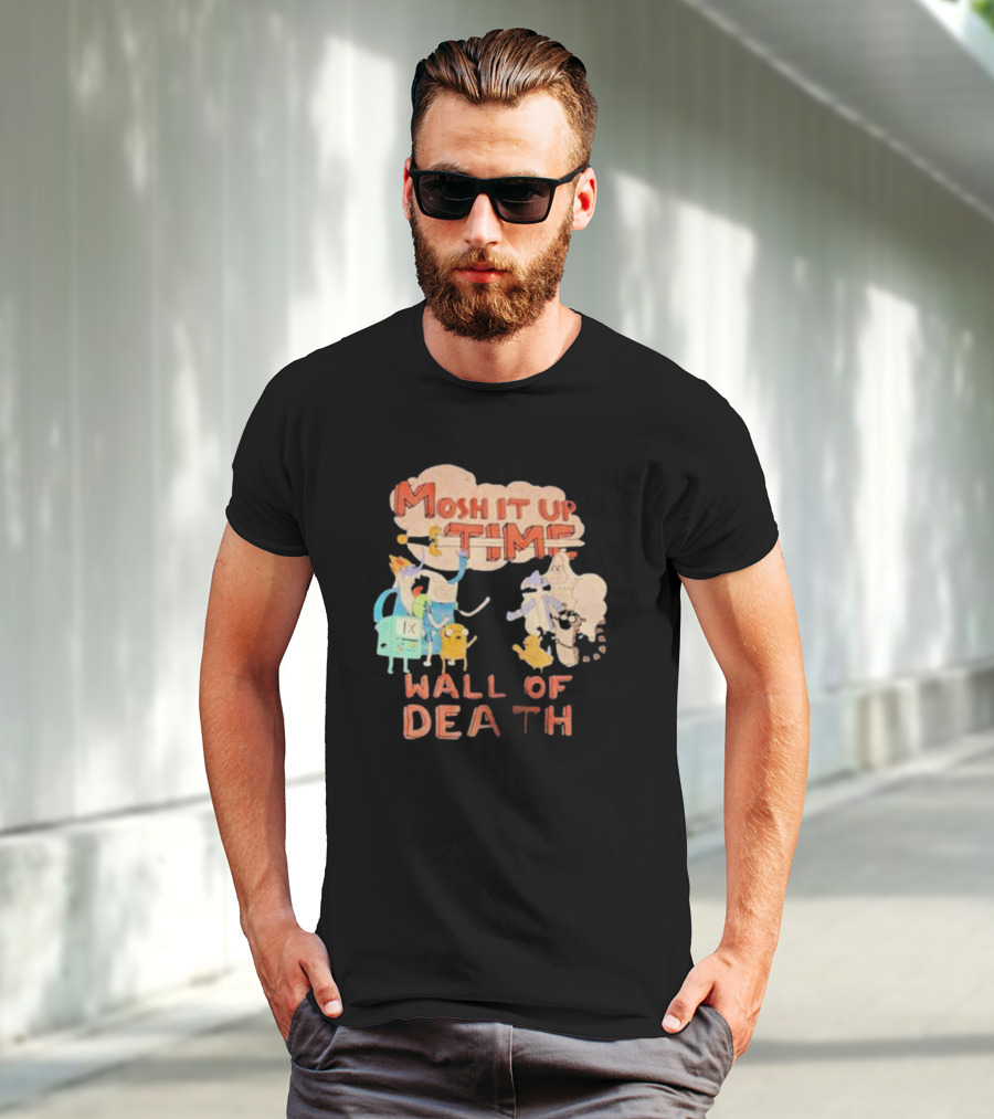 Adventure Mosh It Up Time Wall Of Death Cartoon Characters T-Shirt