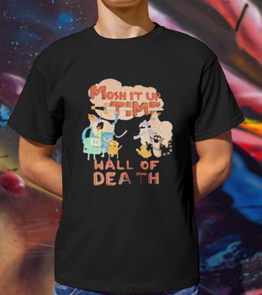 Adventure Mosh It Up Time Wall Of Death Cartoon Characters T-Shirt