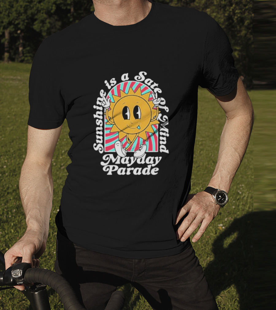 Sunshine Is A State Of Mind Mayday Parade Vintage Cartoon Sun T-Shirt
