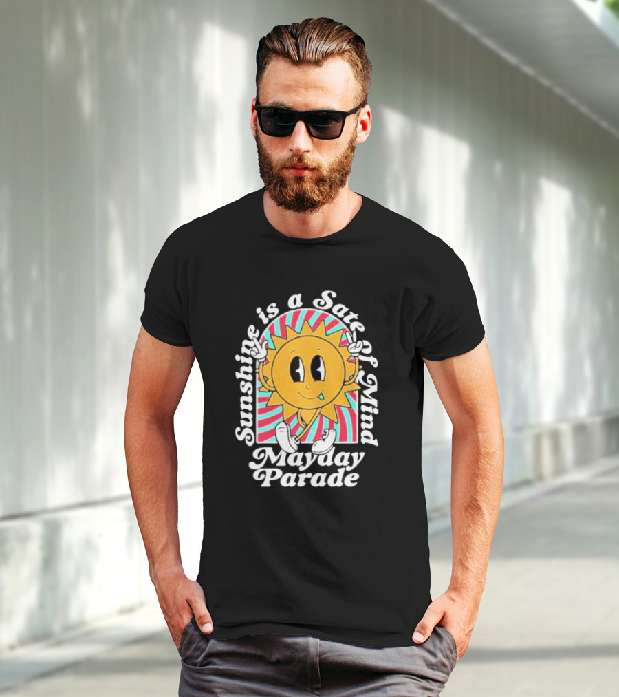 Sunshine Is A State Of Mind Mayday Parade Vintage Cartoon Sun T-Shirt