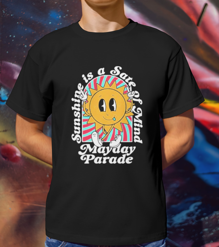 Sunshine Is A State Of Mind Mayday Parade Vintage Cartoon Sun T-Shirt