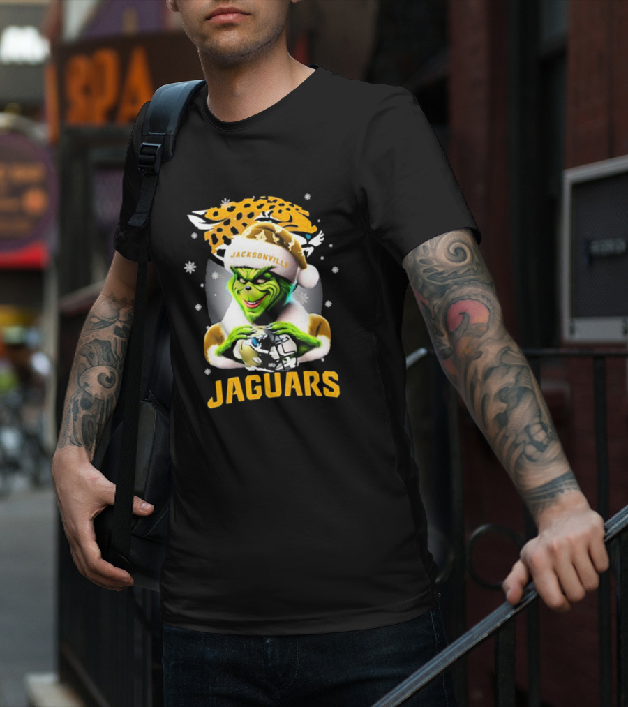 Santa Grinch Jacksonville Jaguars Merry Christmas T-Shirt