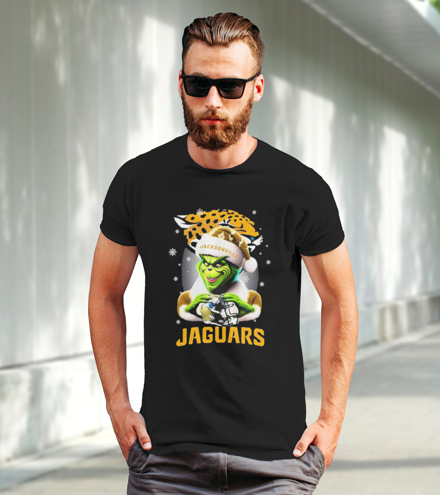 Santa Grinch Jacksonville Jaguars Merry Christmas T-Shirt