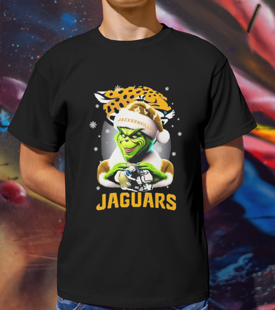 Santa Grinch Jacksonville Jaguars Merry Christmas T-Shirt