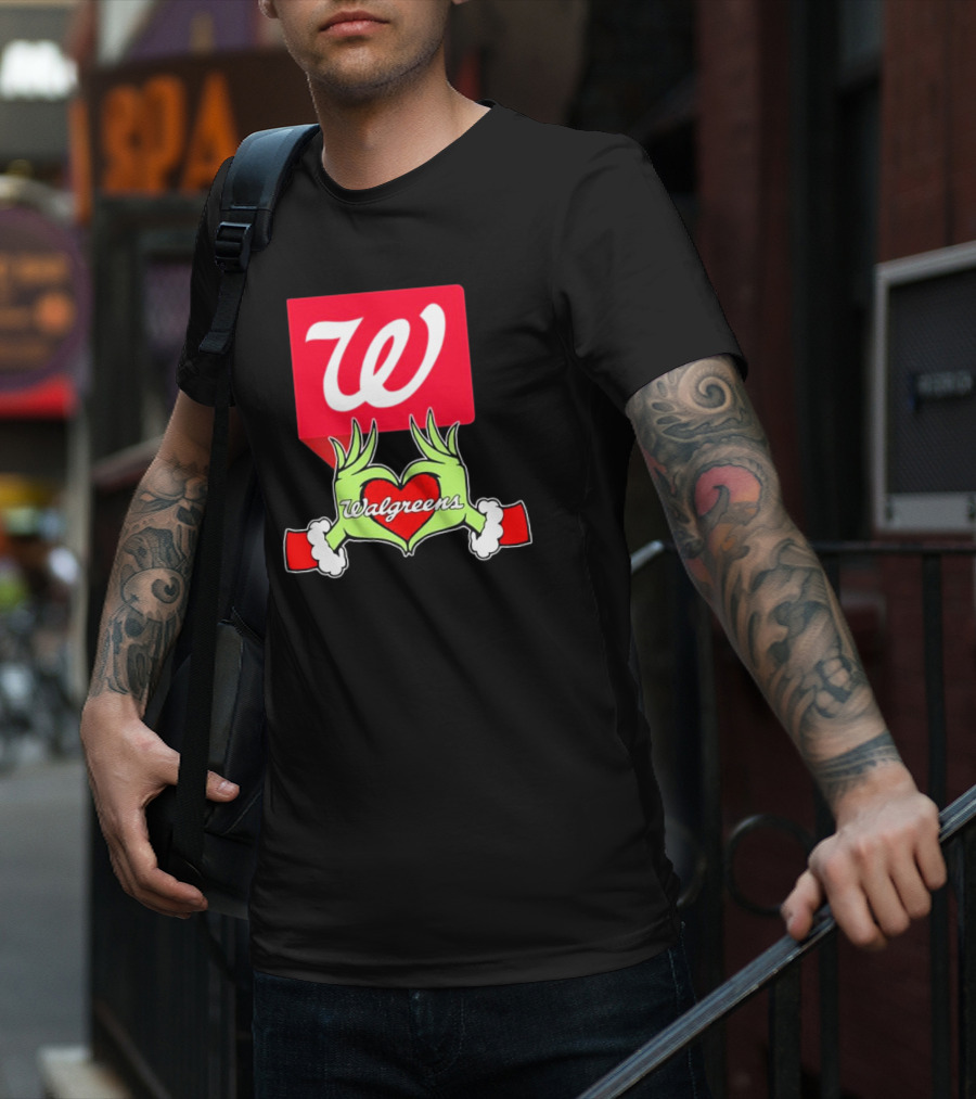 The Grinch Hand Heart Walgreens Christmas T-Shirt