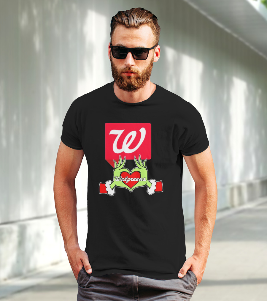 The Grinch Hand Heart Walgreens Christmas T-Shirt