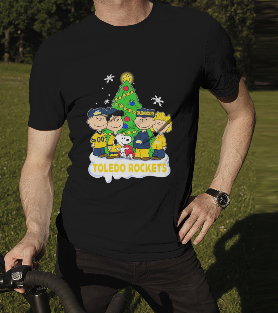 Peanuts Characters Toledo Rockets Christmas Tree T-Shirt