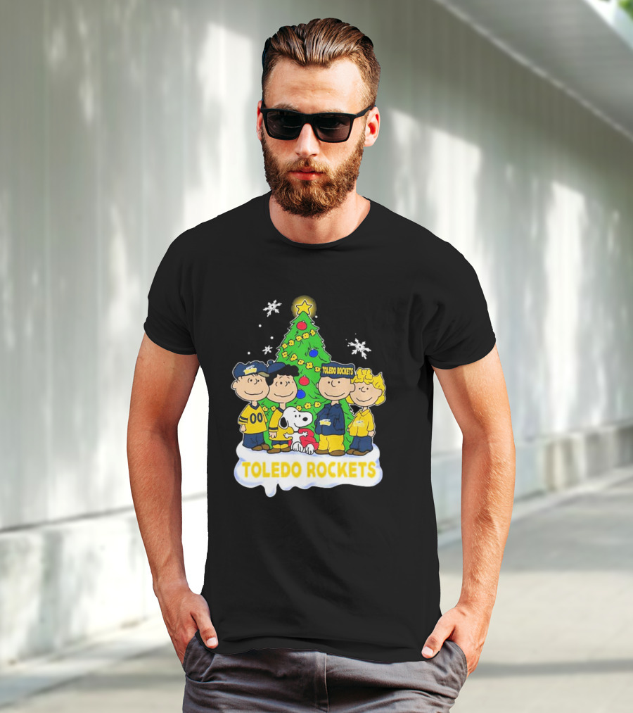 Peanuts Characters Toledo Rockets Christmas Tree T-Shirt