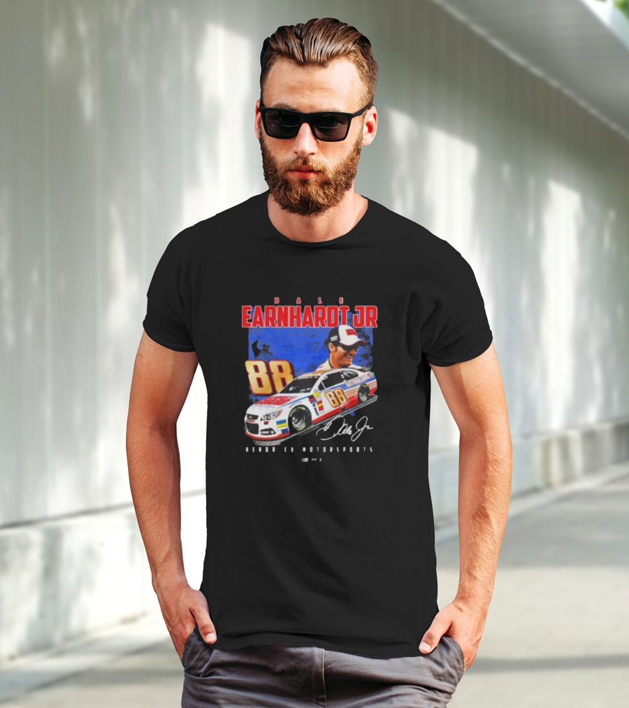 Dale Earnhardt Jr 88 National Guard Hendrick Motorsports Signature Car T-Shirt