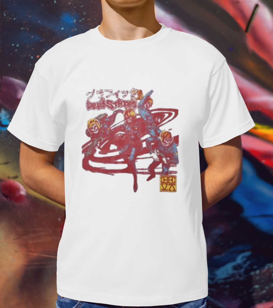 Deva States Astronauts Red Abstract T-Shirt