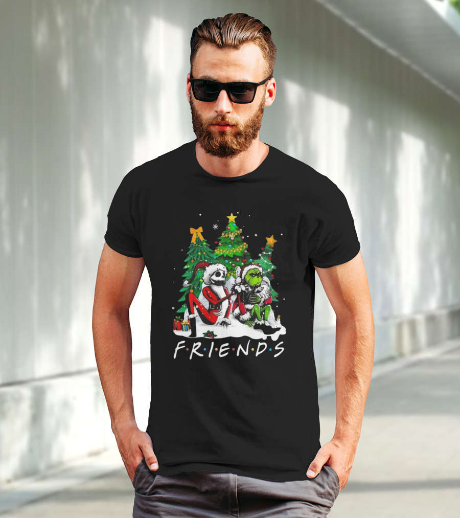 Friends Grinch Christmas Jack Santa Tree T-Shirt
