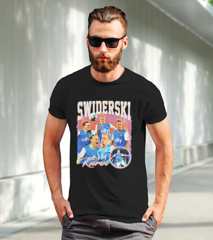 Karol Swiderski Ally Soccer Celebration Montage T-Shirt