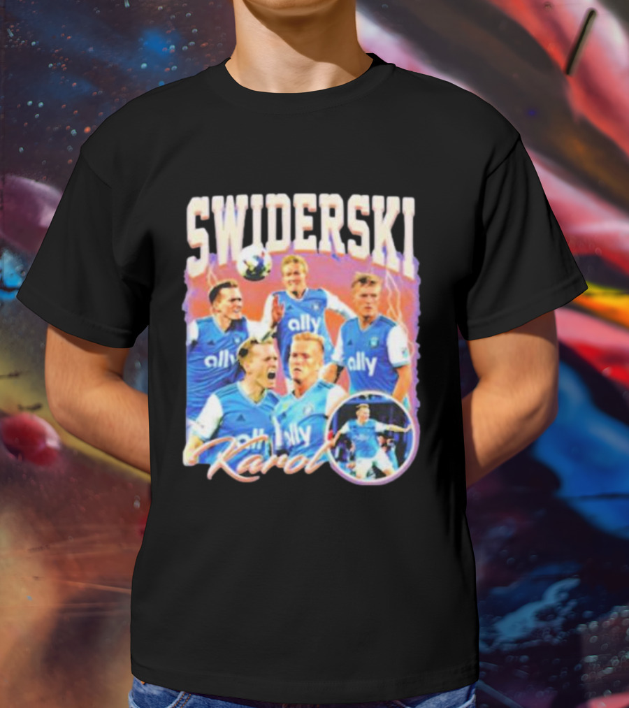 Karol Swiderski Ally Soccer Celebration Montage T-Shirt