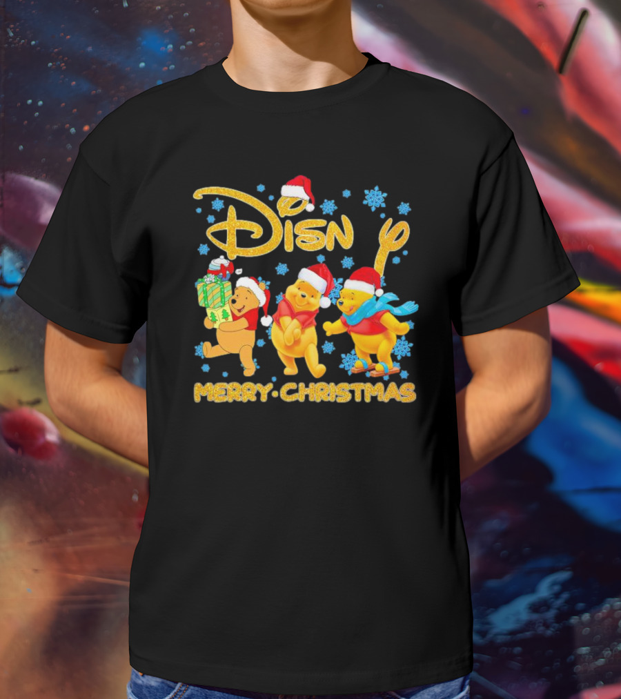 Disney Winnie-the-Pooh Santa Merry Christmas T-Shirt