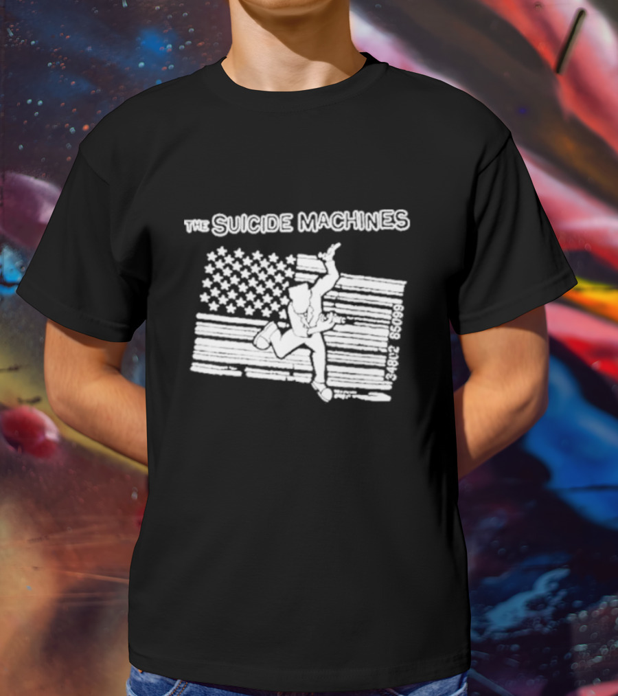 The Suicide Machines Barcode Flag Design Tsmdetroit 43828 60999 T-Shirt