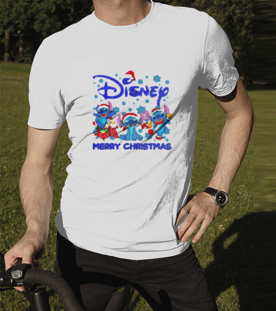 Disney Santa Stitch Merry Christmas T-Shirt