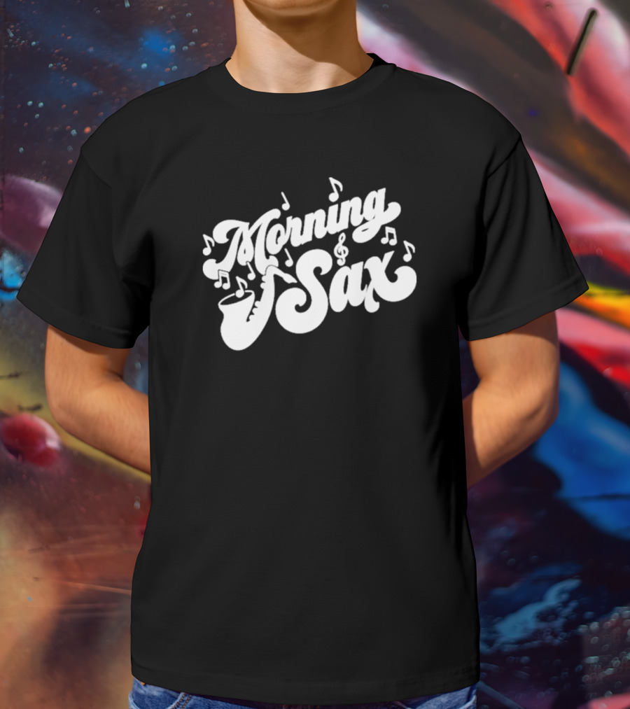 Morning Sax Boxyfresh Musical Notes T-Shirt