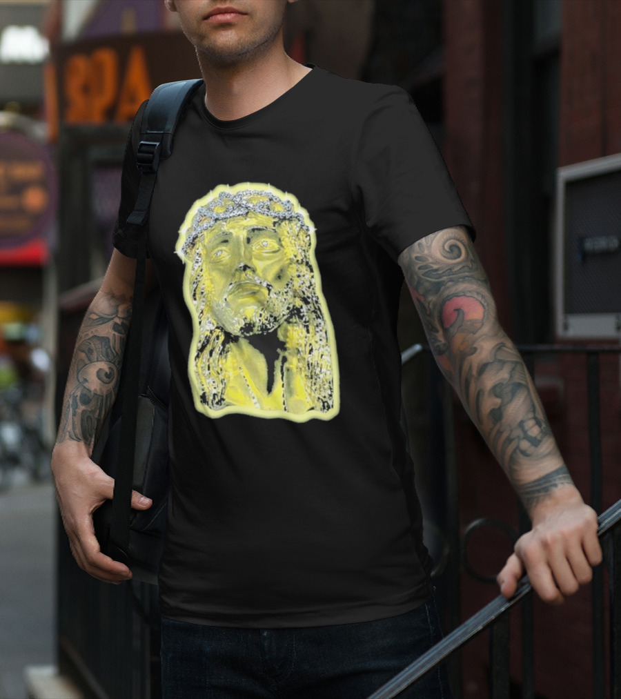 Jesus Piece Gold Diamond Crown Of Thorns Iconic Christian T-Shirt