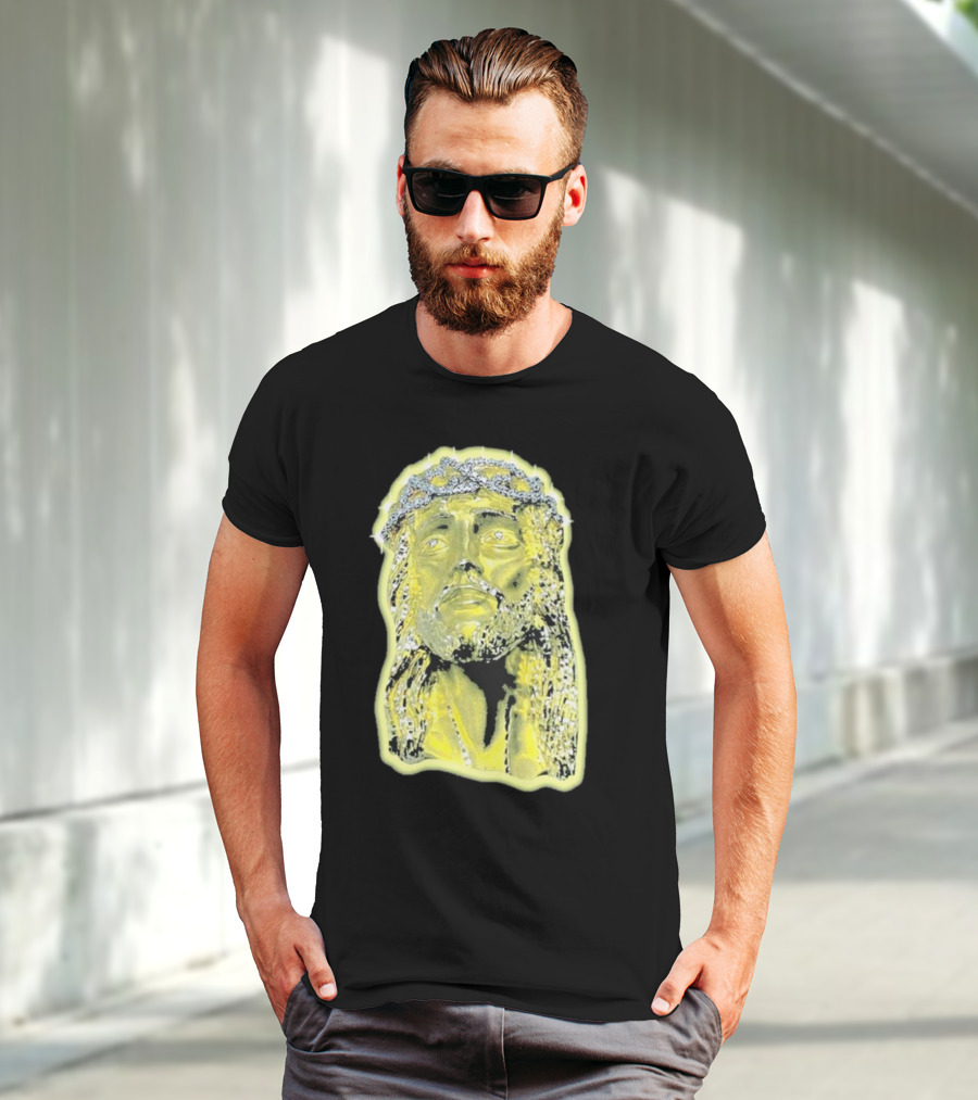 Jesus Piece Gold Diamond Crown Of Thorns Iconic Christian T-Shirt
