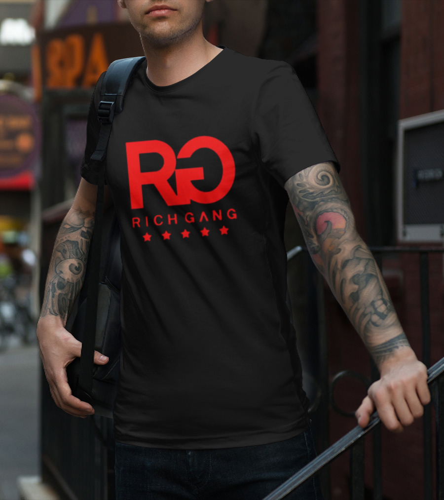 Rich Gang Logo RG Five Stars T-Shirt