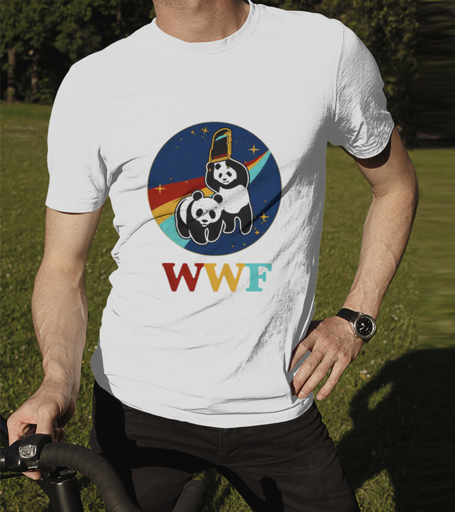 WWF Panda Bear Wrestling NASA Space T-Shirt