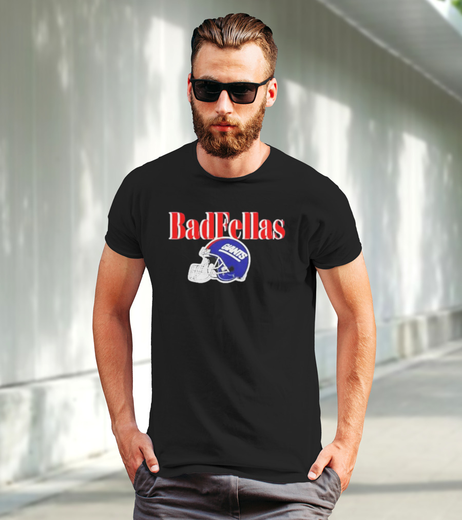 BadFellas Giants Football Helmet T-Shirt