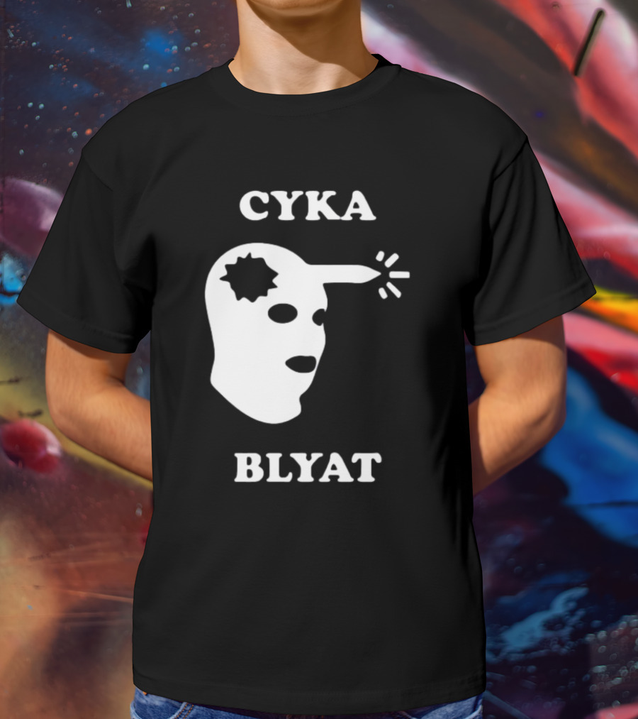 CYKA BLYAT Mask Bullet Headshot T-Shirt