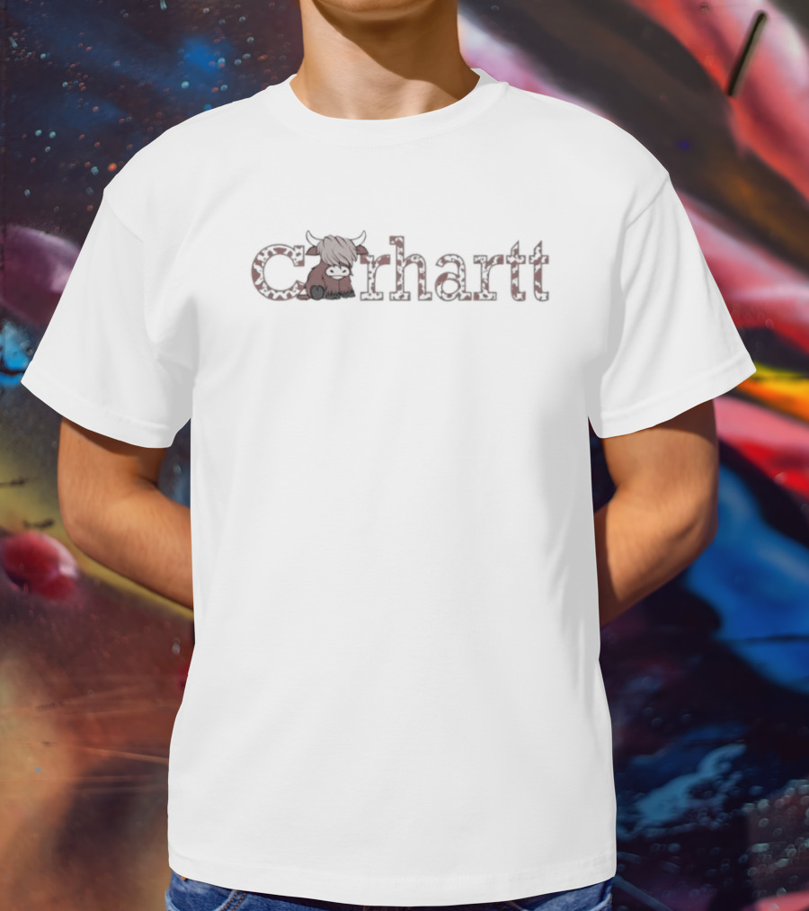 Carhartt Highland Cow Red Plaid T-Shirt