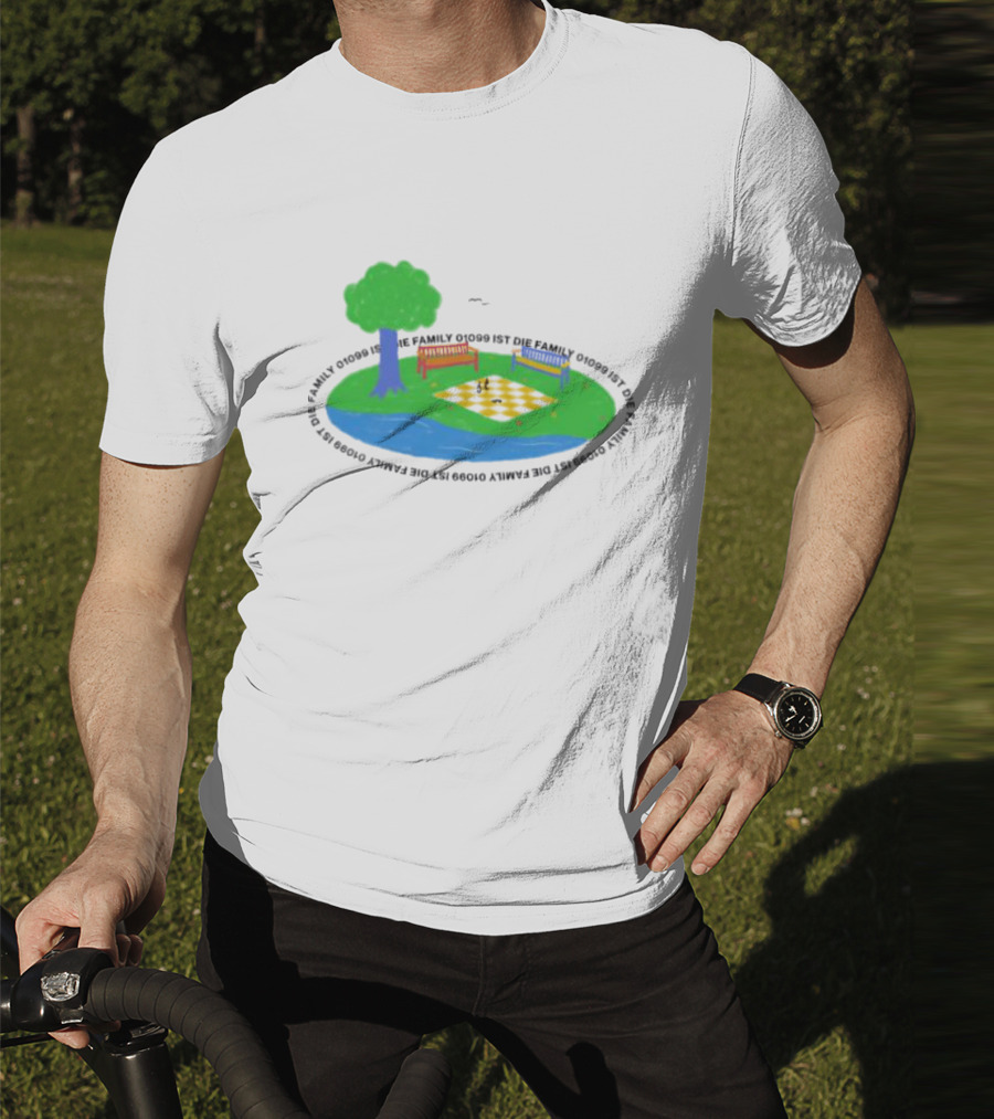 1099 Chess Picnic Park Scene T-Shirt