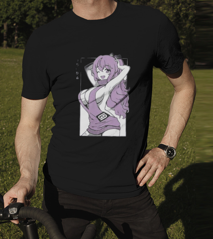 GamerSupps Waifu Purple Anime Character T-Shirt