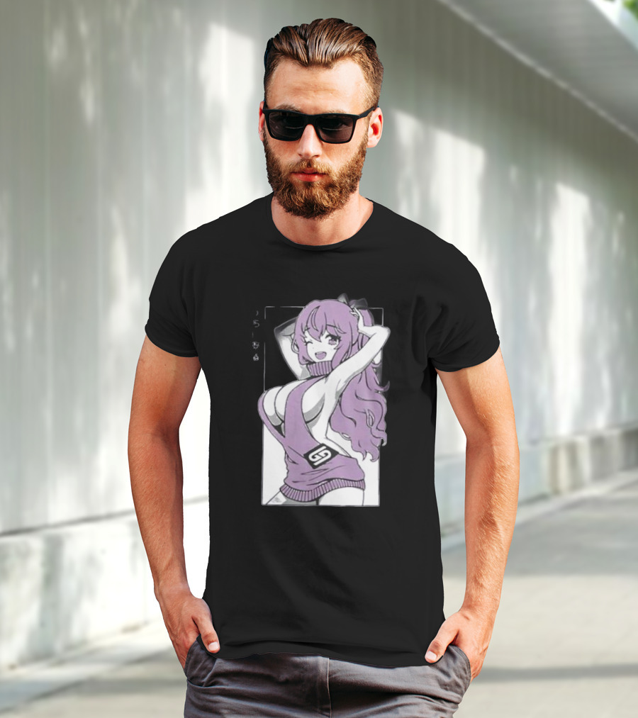 GamerSupps Waifu Purple Anime Character T-Shirt
