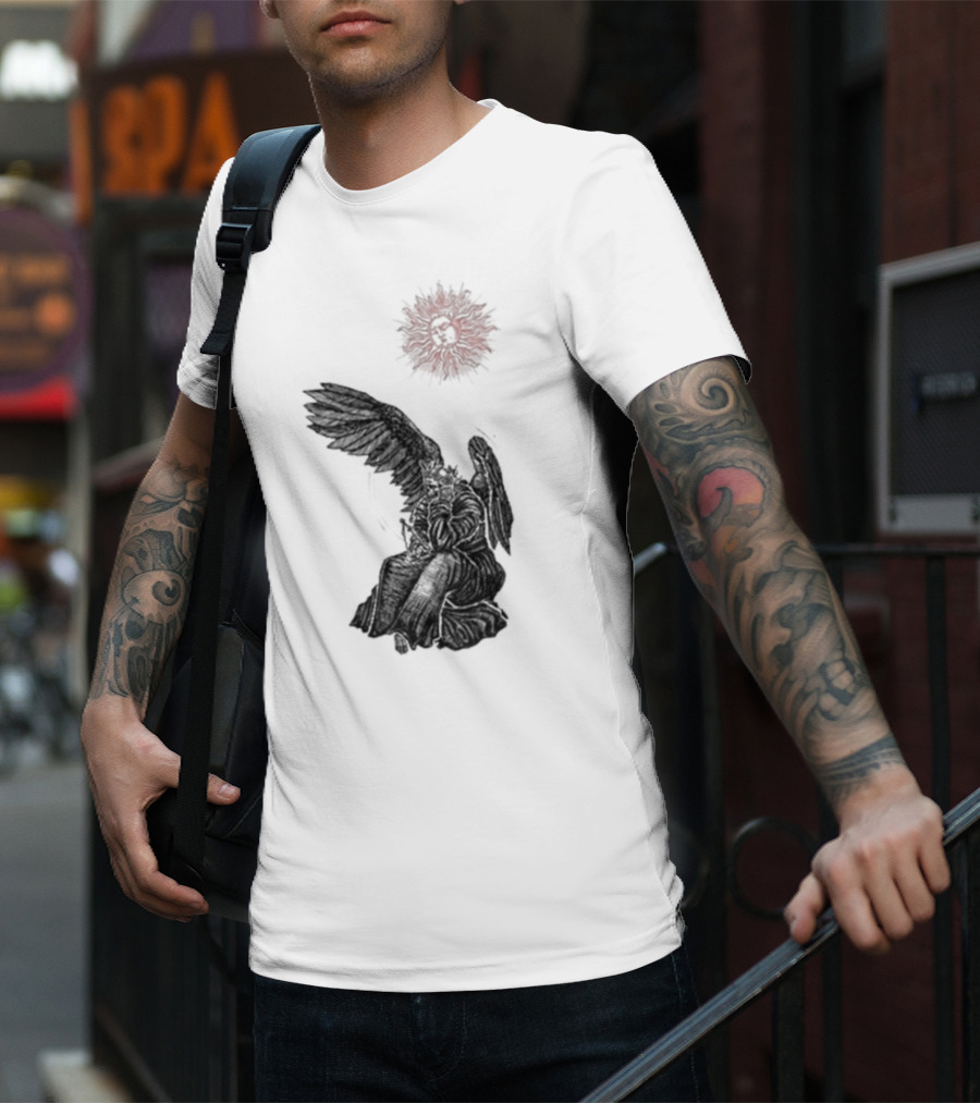 Angel And Skull Sun By Micah Ulrich T-Shirt