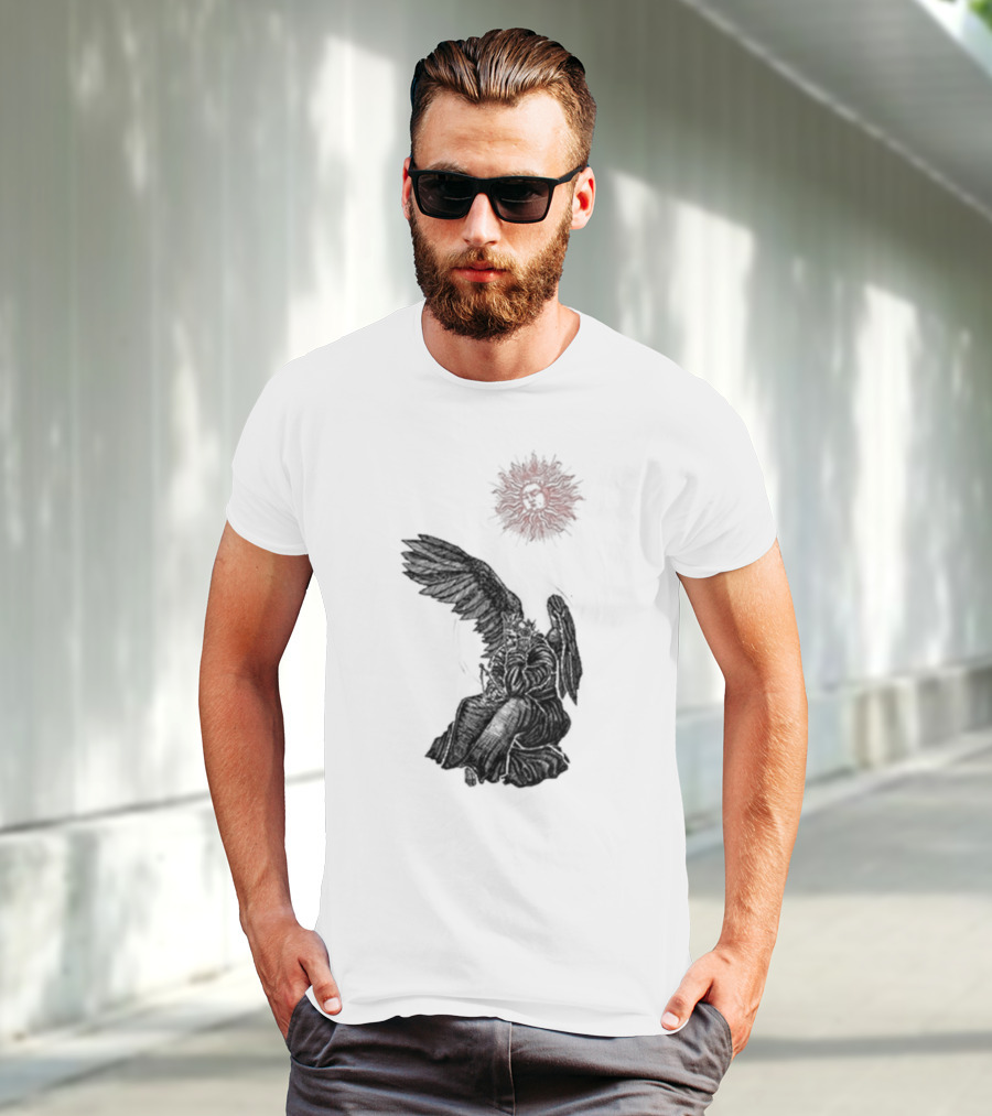 Angel And Skull Sun By Micah Ulrich T-Shirt