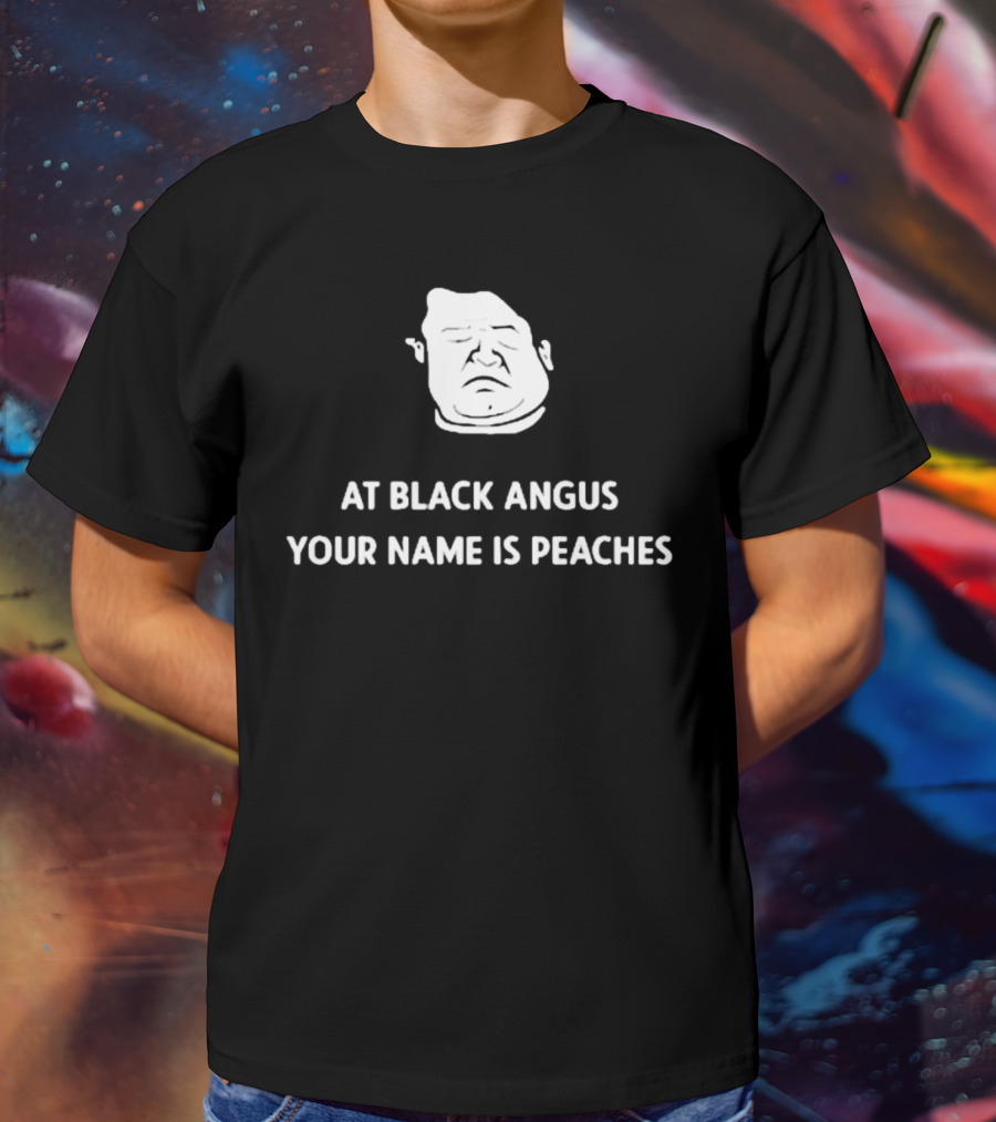 Patton Oswalt Drawing At Black Angus Your Name Is Peaches T-Shirt