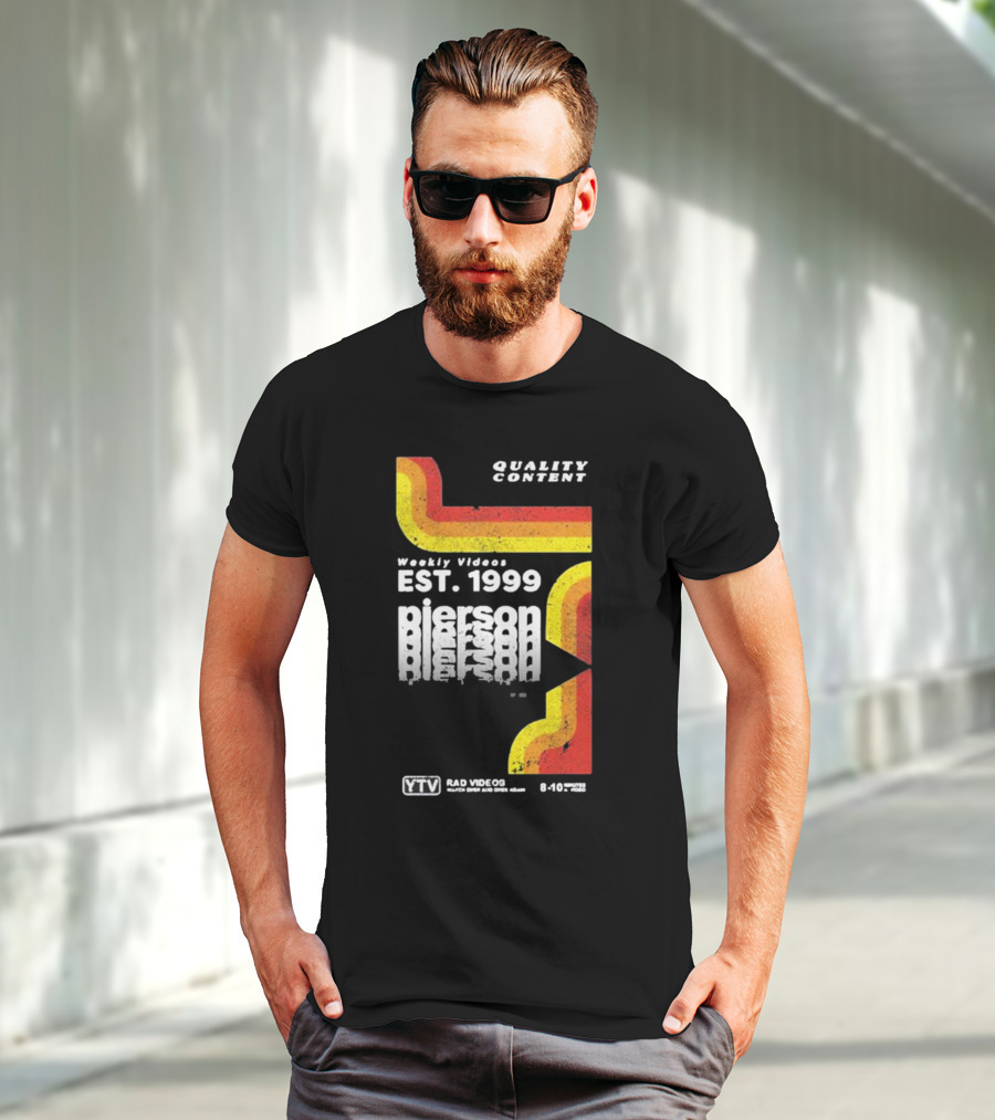 Quality Content Weekly Videos EST 1999 Pierson YTV Rad Videos 8-10 48358 T-Shirt