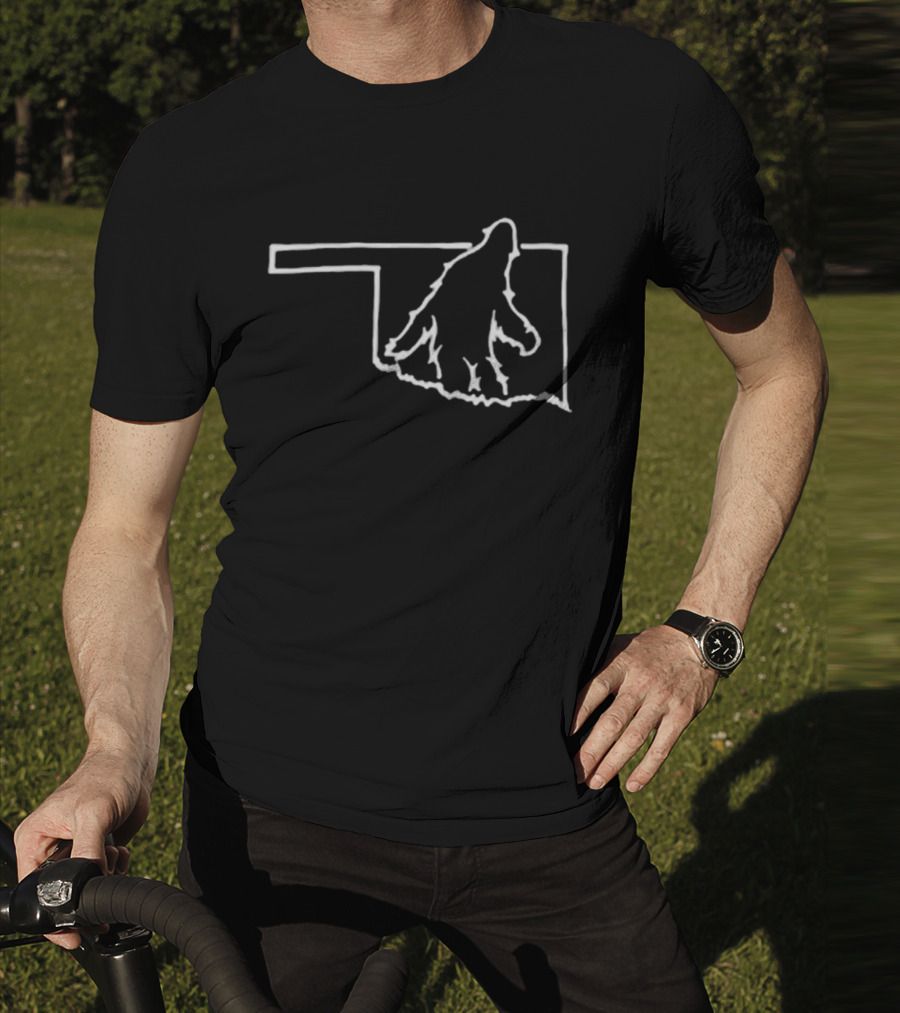 Reservation Dogs Bigfoot Oklahoma Outline Cheese Lane Factor T-Shirt