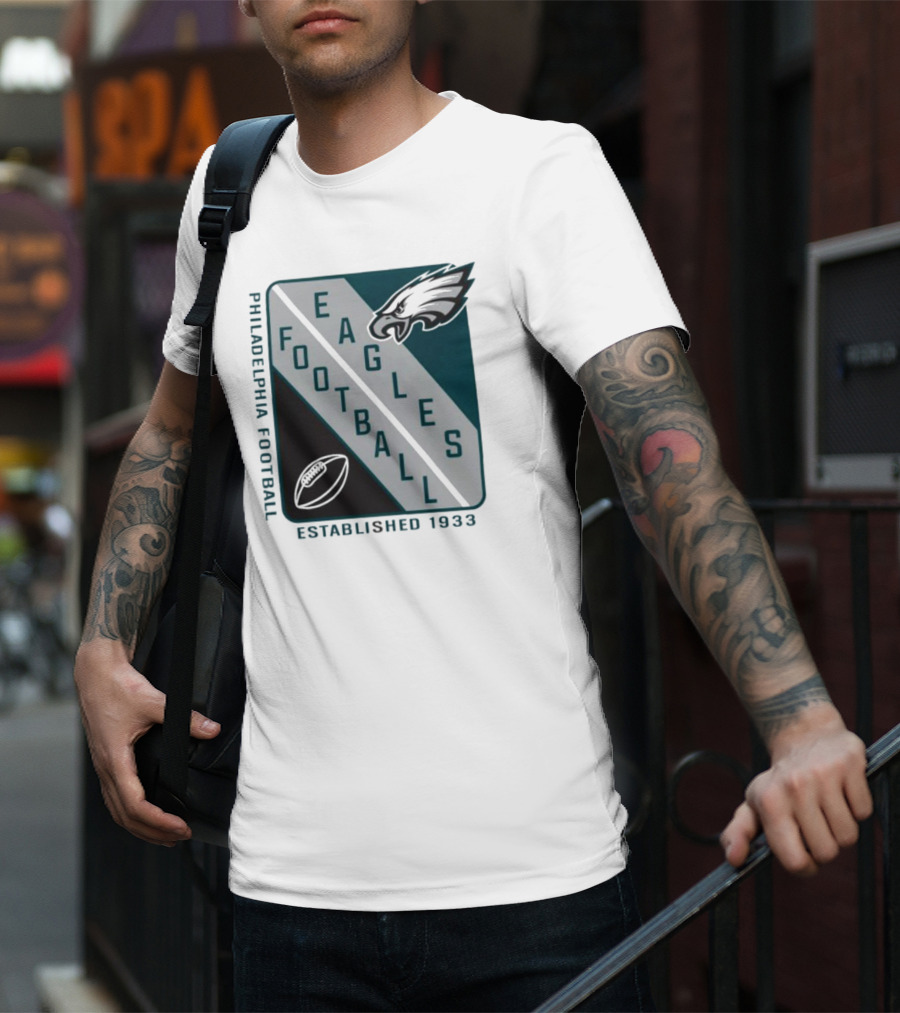 Philadelphia Football Eagles Established 1933 Shield Starter Football T-Shirt