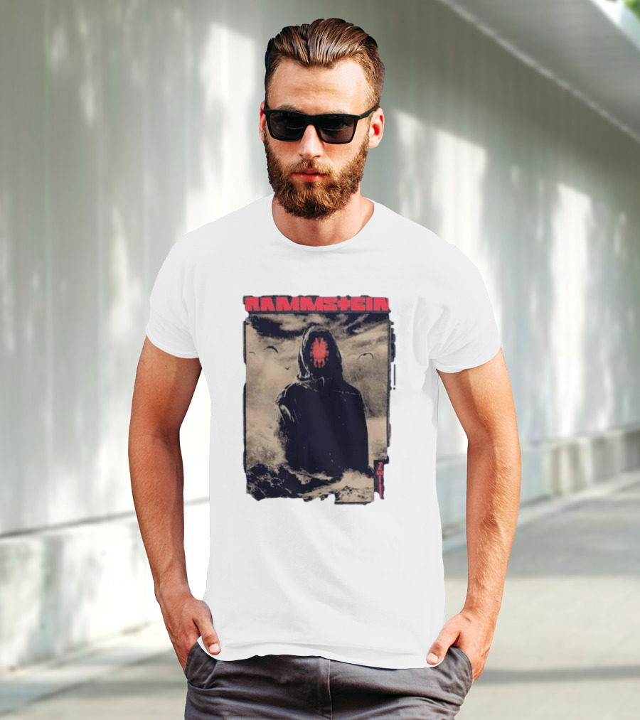 Rammstein Zeithuter Hooded Figure In Stormy Seascape With Birds T-Shirt