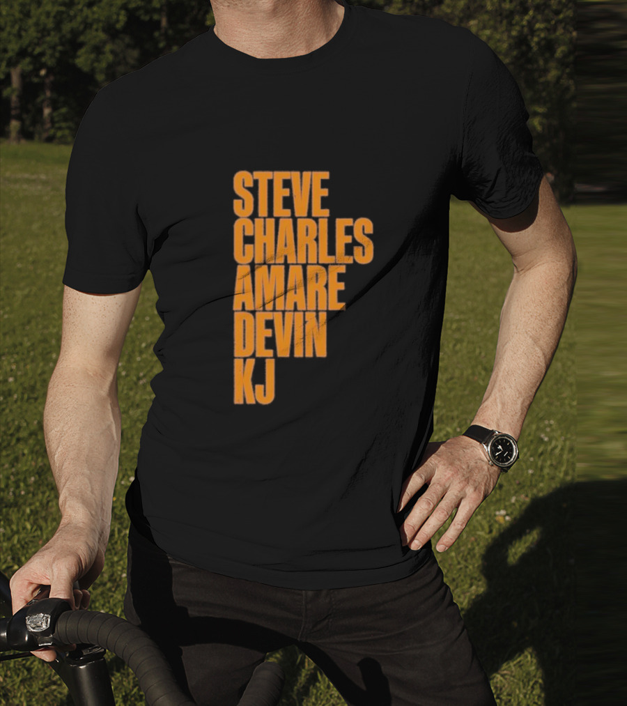 Steve Charles Amare Devin KJ Basketball Legends T-Shirt